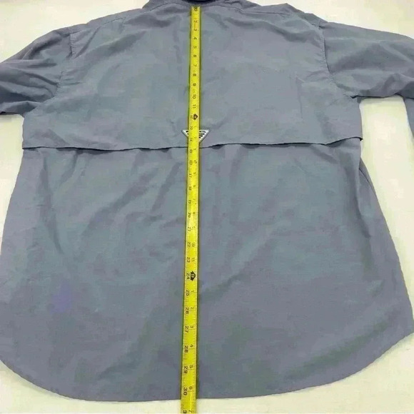 Columbia PFG Men’s Fishing Button Down Shirt With Omni-Shade Blue Size Medium - Picture 10 of 10